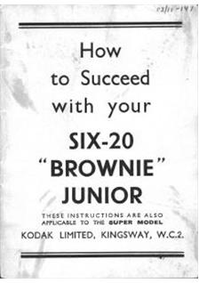 Kodak Brownie Six-20 Junior manual. Camera Instructions.